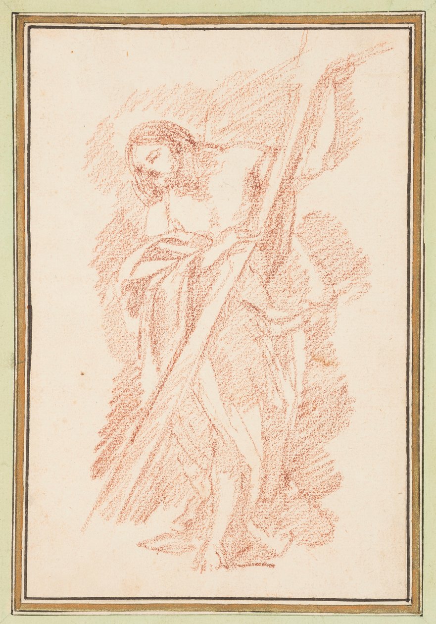 Desenho, Cristo de pé, ca. 1759-70 de Unknown artistUnknown artist