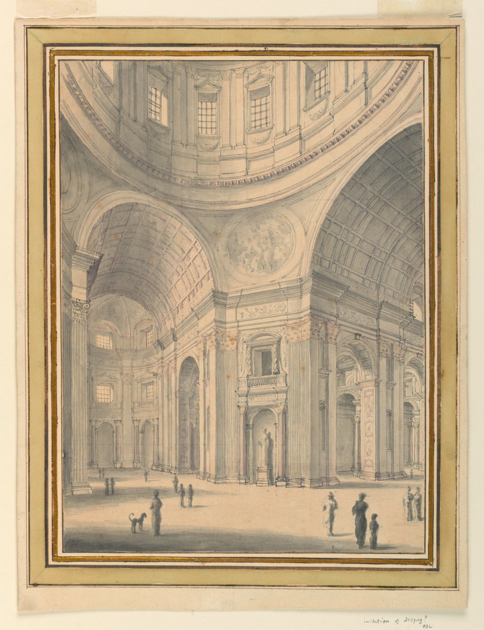 Desenho, Interior de Igreja, ca. 1770 de Unknown artistUnknown artist