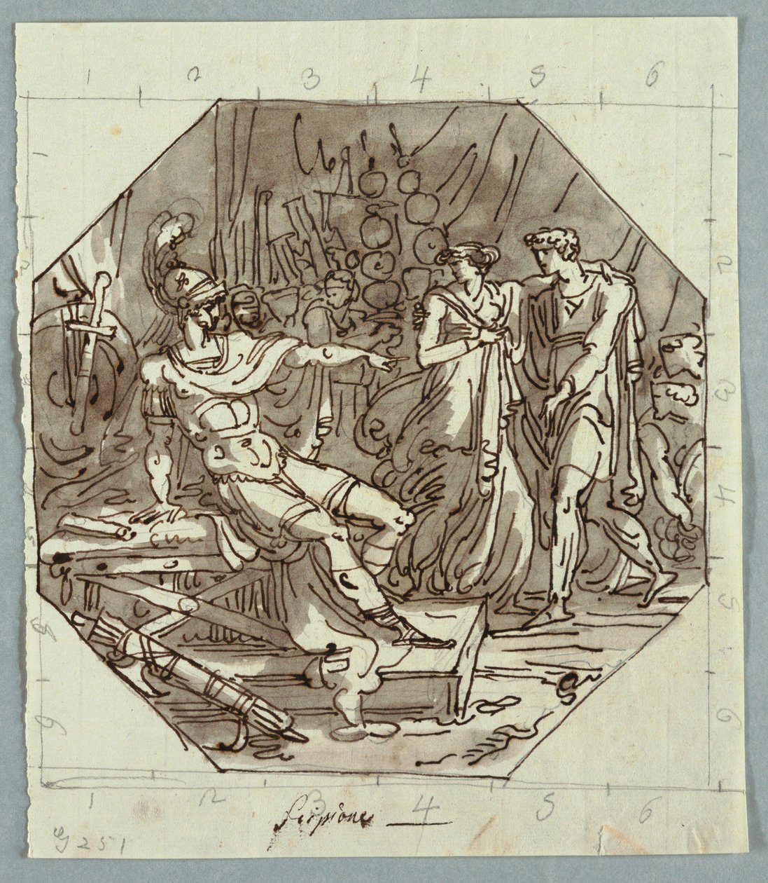 Desenho, Continência de Scipio, 1811 de Unknown artistUnknown artist