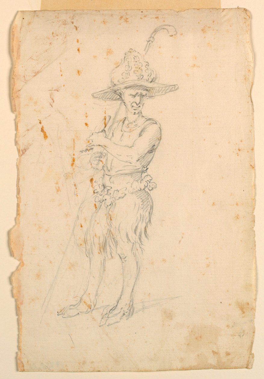 Desenho, Desenho de Figurinos: Um Sátiro para um Ballet, ca. 1720 de Unknown artistUnknown artist