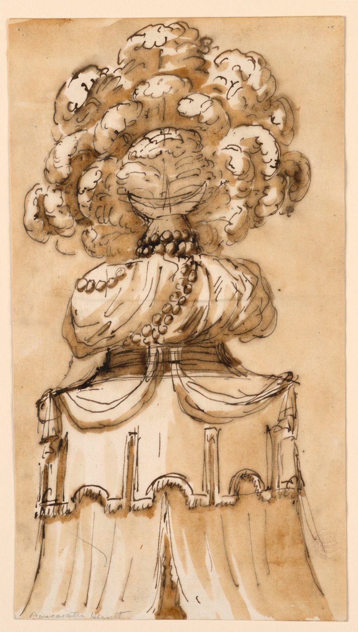 Desenho, Crista de um dossel, ca. 1790 de Unknown artistUnknown artist