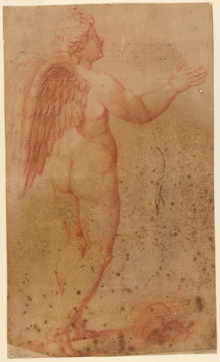 Desenho, Cupido do Amor Discutindo com Zeus, segundo Rafael, 1550-1600 de Unknown artistUnknown artist