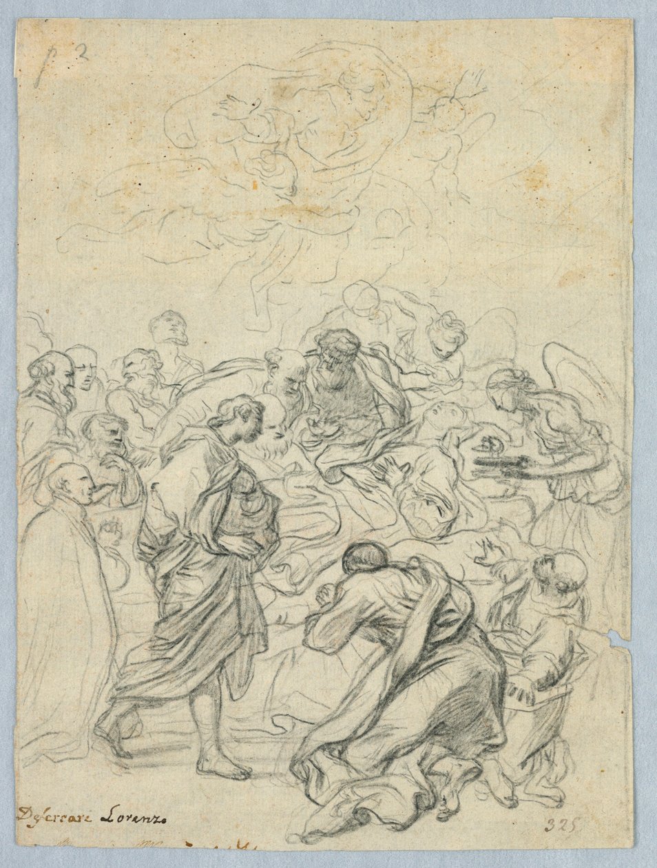 Desenho, Morte da Virgem, século XVII-XIX de Unknown artistUnknown artist