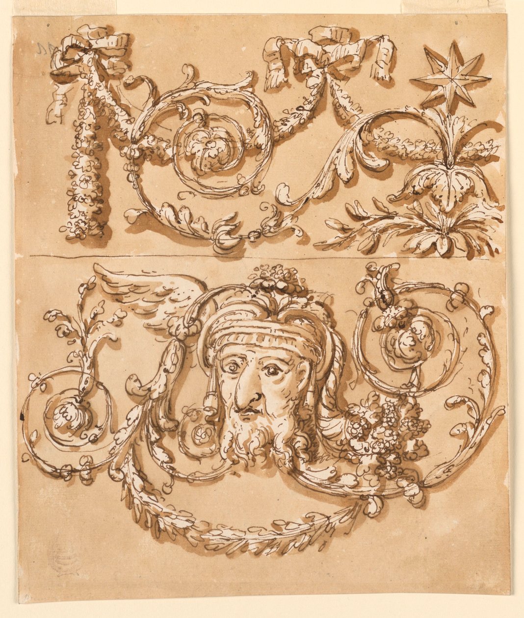 Desenho, Decoração de um friso, século XVIII-XIX de Unknown artistUnknown artist