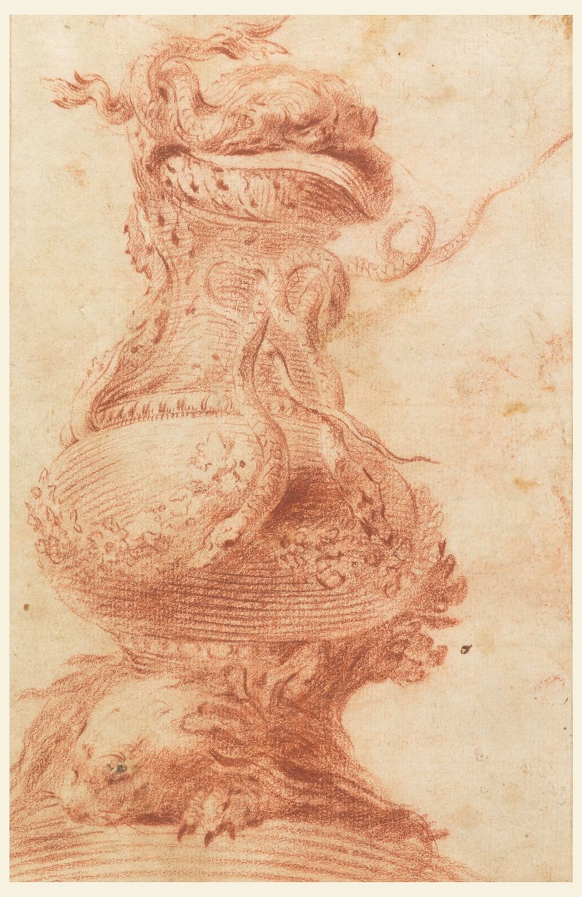 Desenho, Vaso decorativo, 1725-50 de Unknown artistUnknown artist