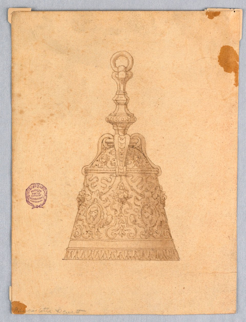 Desenho, Projeto de um sino, século XVII-XIX de Unknown artistUnknown artist