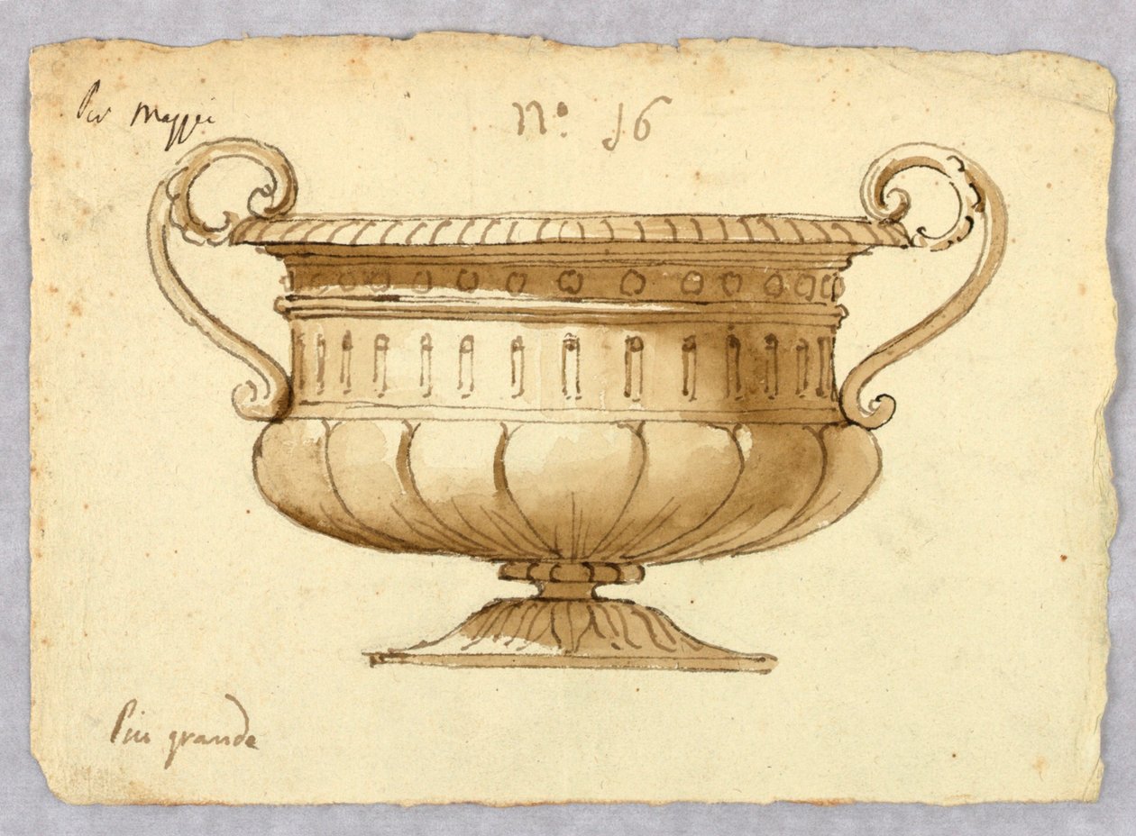 Desenho, Projeto de uma taça, 1780-1820 de Unknown artistUnknown artist