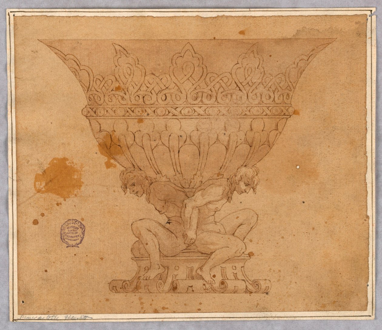 Desenho, Projeto de uma taça, século XVII-XIX de Unknown artistUnknown artist
