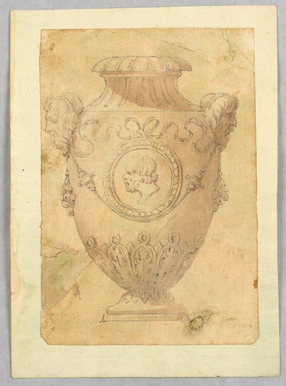 Desenho, Projeto de um vaso Cameo, século XIX de Unknown artistUnknown artist