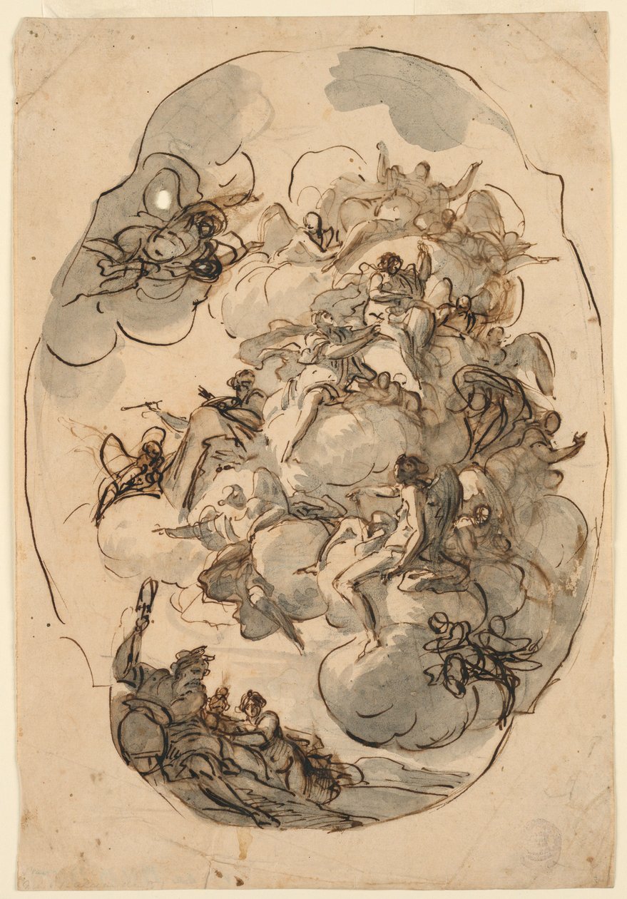 Desenho, Projeto de um teto, século XVII-XIX de Unknown artistUnknown artist