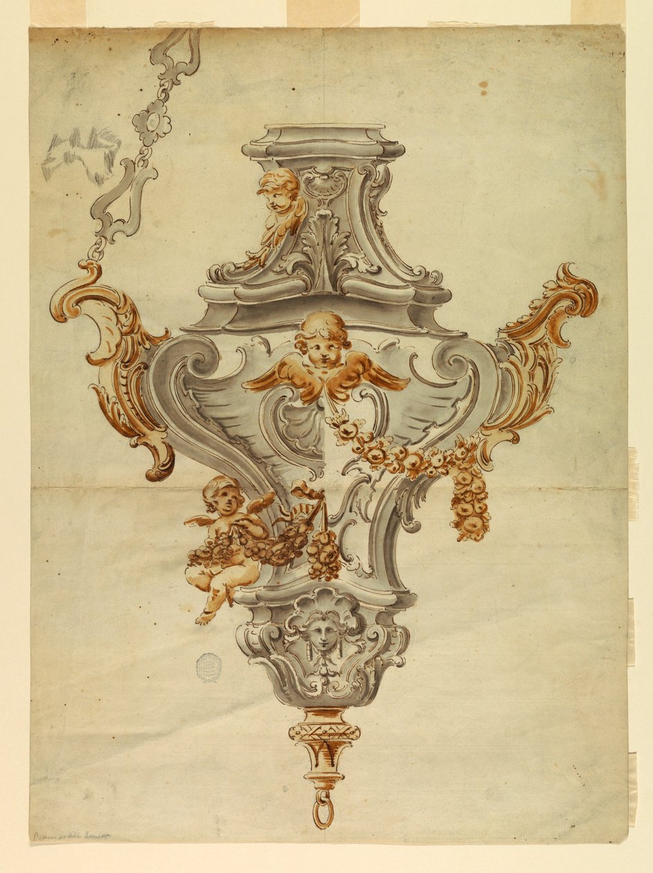 Desenho, Projeto de um Censário, início do século XVIII de Unknown artistUnknown artist