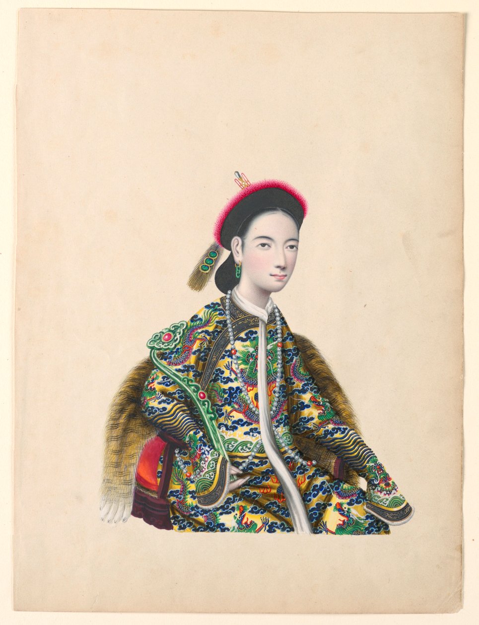 Miniatura, Retrato de Senhora Sentada, ca. 1820-60 de Unknown artistUnknown artist