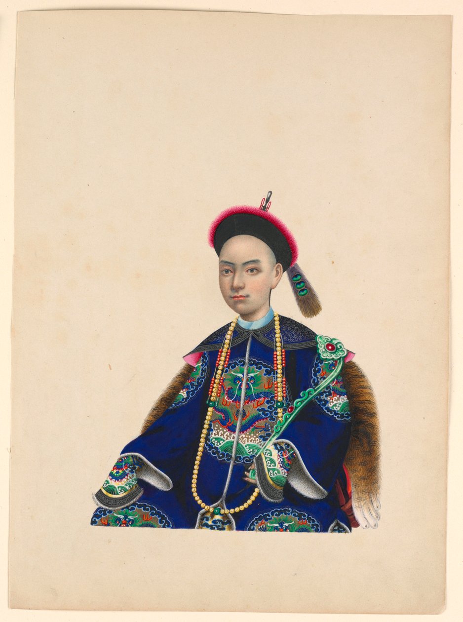 Miniatura, Retrato de homem sentado em, ca. 1820-60 de Unknown artistUnknown artist