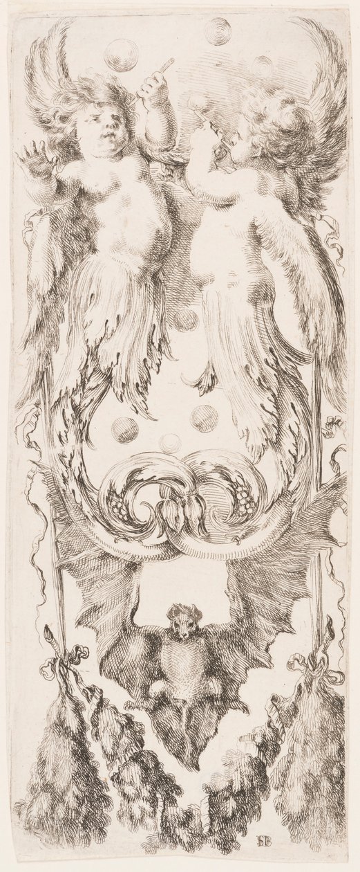 Gravura, Ornamentos ou Grotescos (Ornamento Grotesco), ca. 1653 de Unknown artistUnknown artist