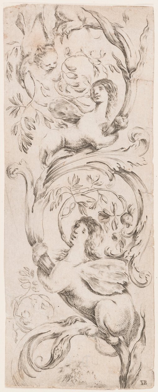 Gravura, Ornamentos ou Grotescos (Ornamento Grotesco), ca. 1653 de Unknown artistUnknown artist