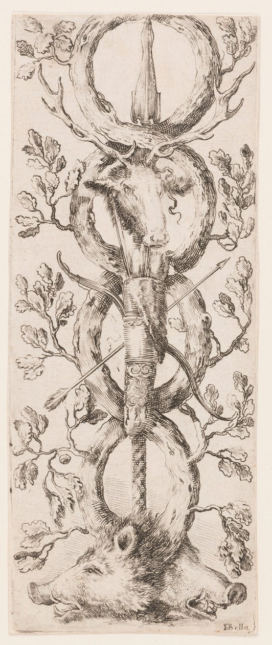 Gravura, Ornamentos ou Grotescos (Ornamento Grotesco), ca. 1653 de Unknown artistUnknown artist
