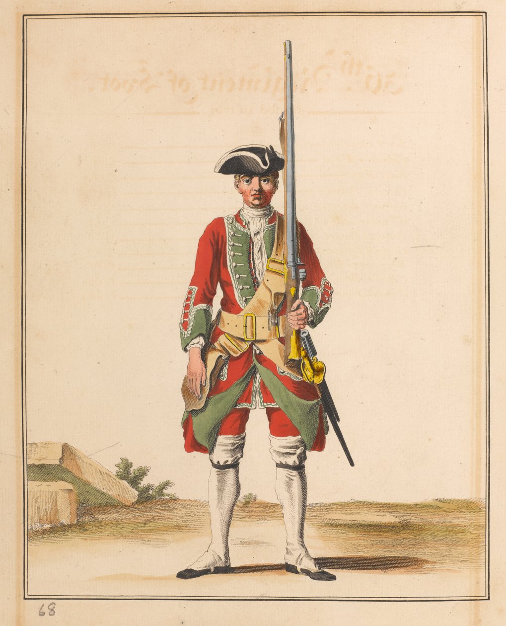 36º Regimento de Pé, 1742 por volta de Unknown artist