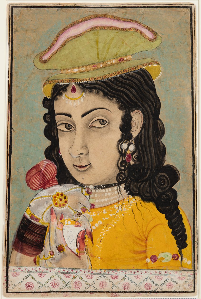 Uma mulher europeia a deitar vinho numa chávena de Unknown artist
