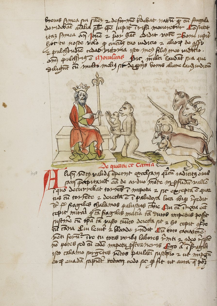 Um macaco ajoelhado diante de Júpiter de Unknown artist
