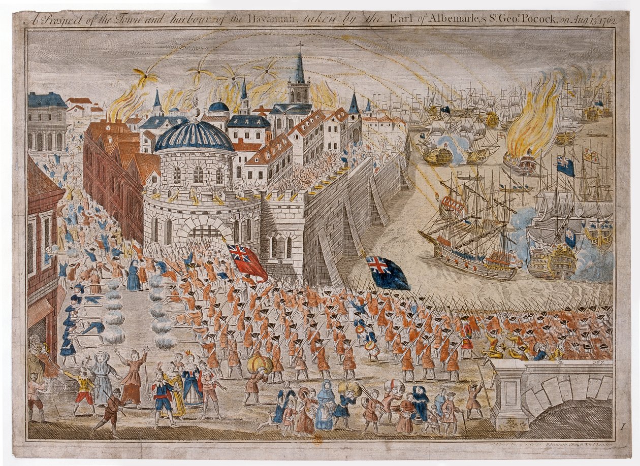 Uma Prospecção da Cidade e do Porto de Havannah feita pelo Conde de Albemarle e Sir George Pocock no dia 13 de Agosto de Unknown artist