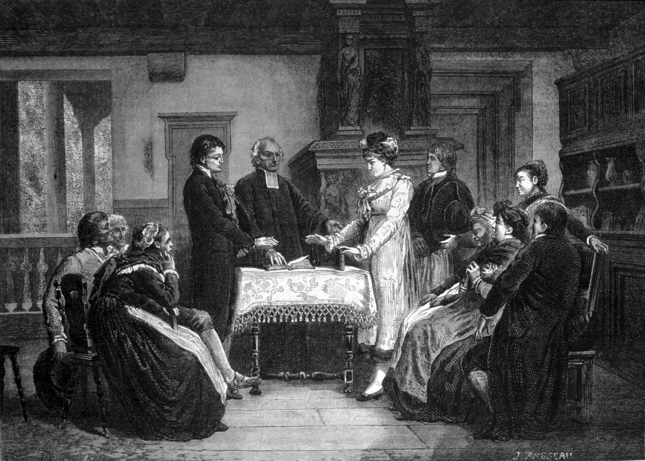 Um casamento protestante na Alsácia de Unknown artist