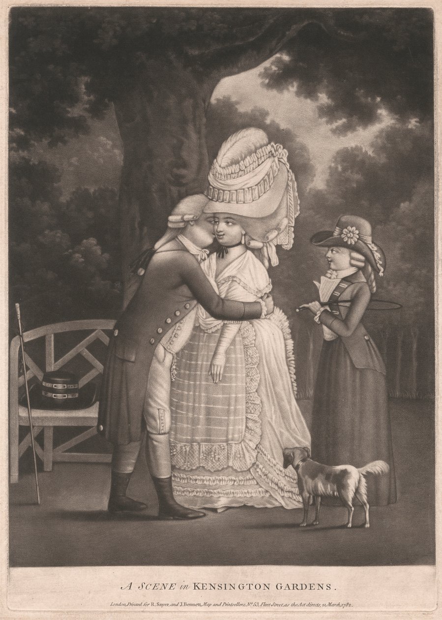 Uma Cena nos Jardins de Kensington de Unknown artist