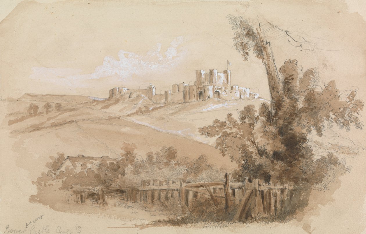 Uma Vista do Castelo de Dover de Unknown artist