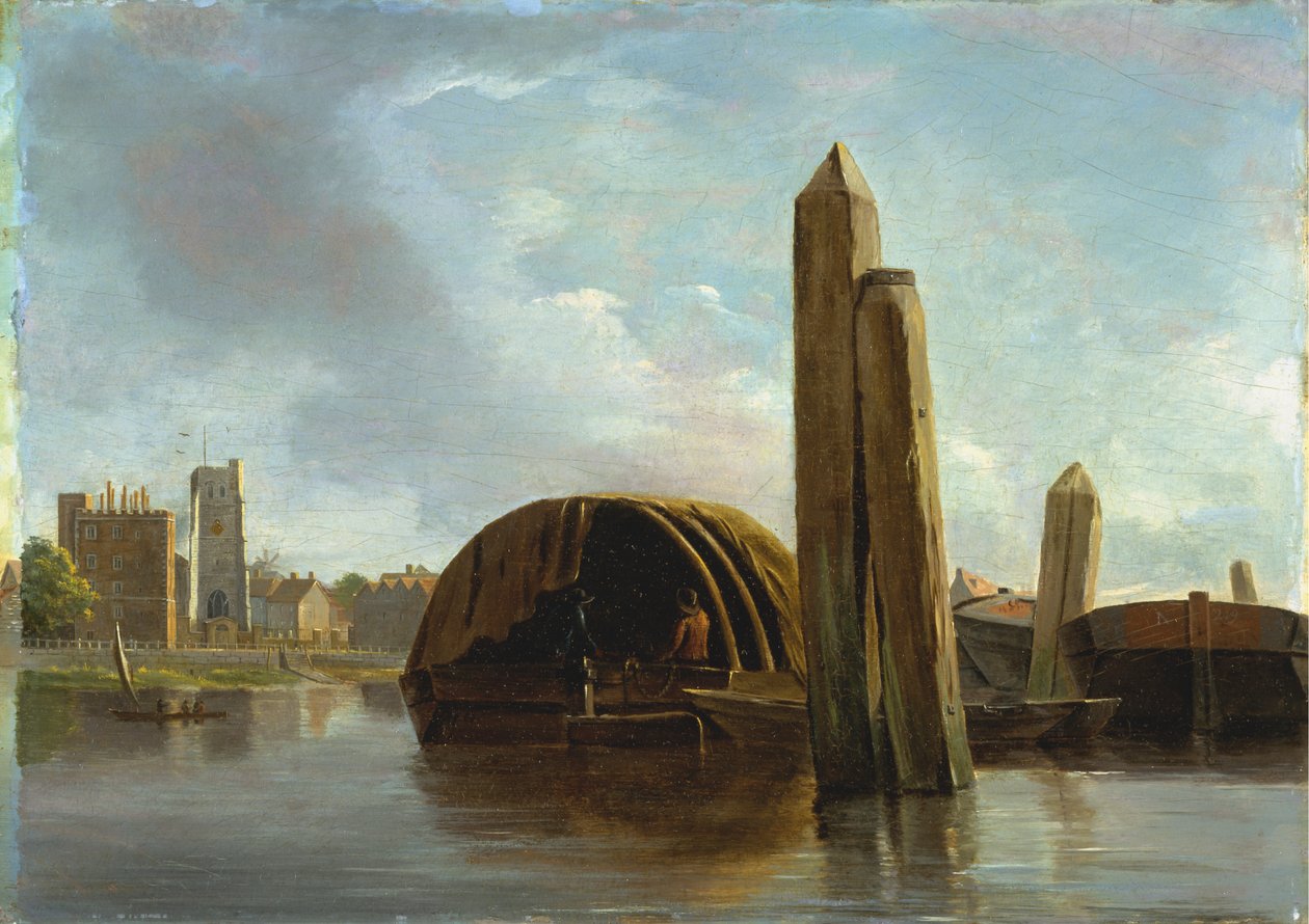 Uma Vista de Lambeth de Unknown artist