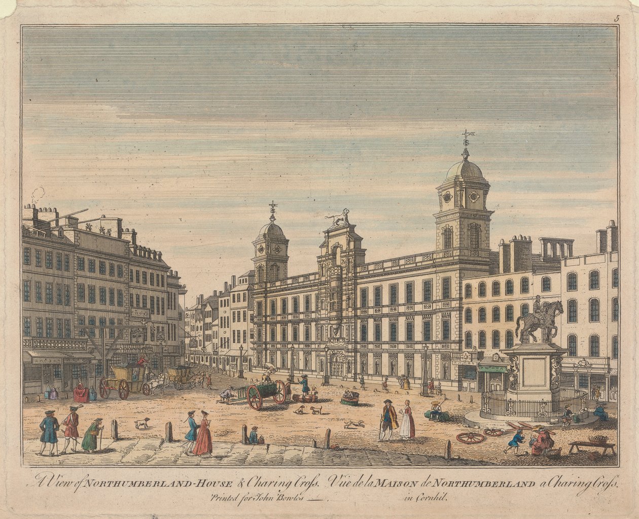 Uma Vista da Northumberland House e Charing Cross de Unknown artist