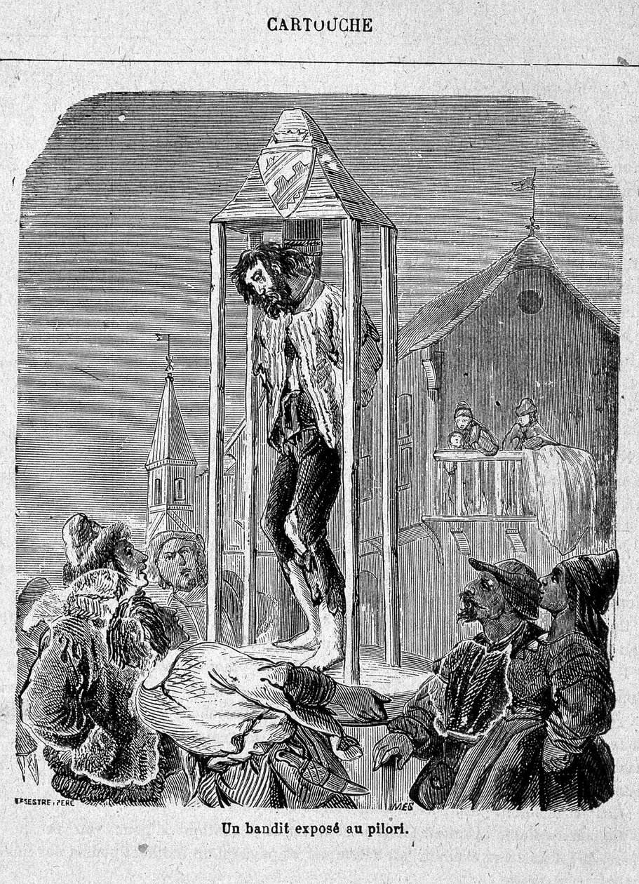 Um bandido exposto ao pelourinho - em "Cartucho, rei dos bandidos", de Grandpré de Unknown artist