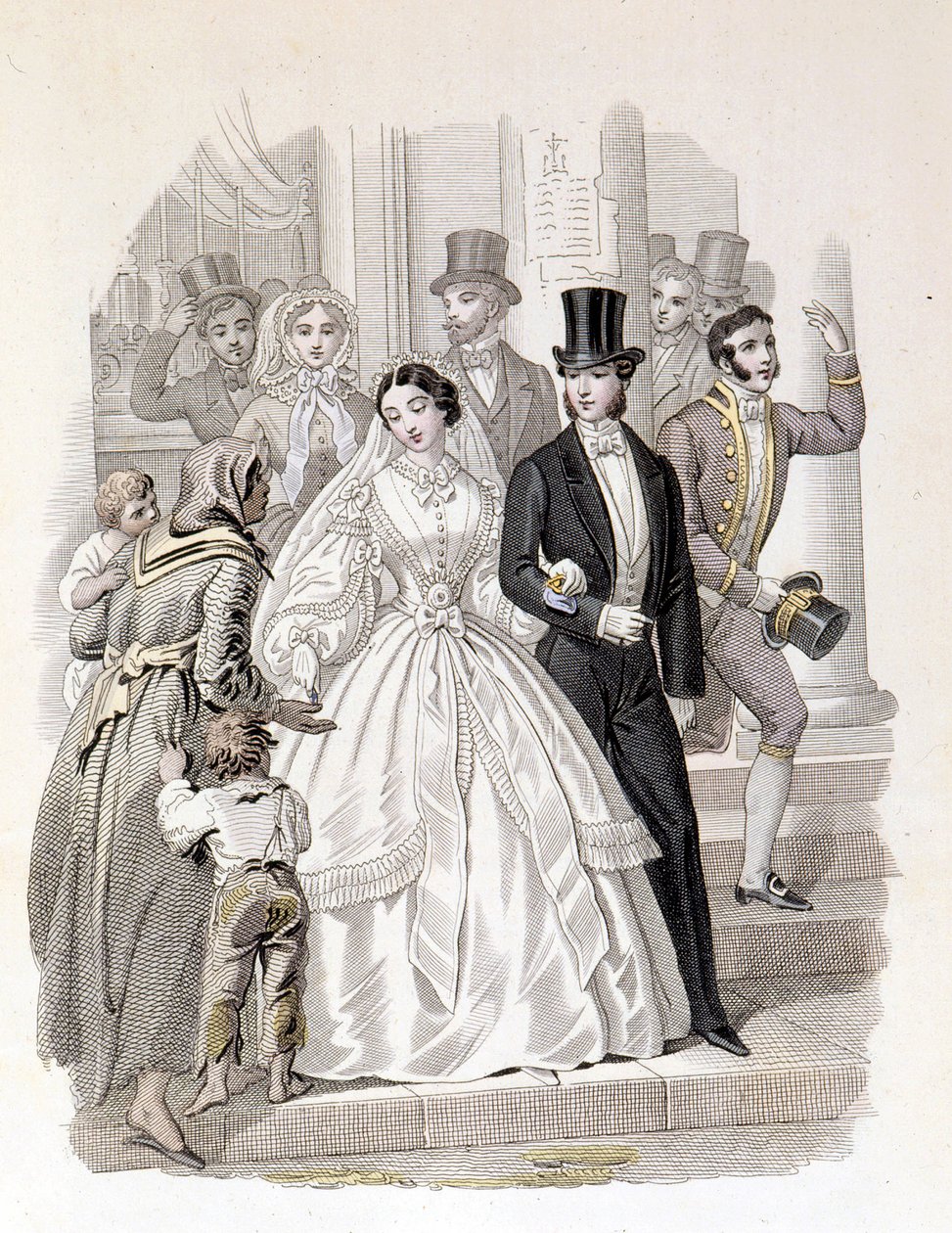 Um casamento burguês, gravado a partir de 1860. de Unknown artist
