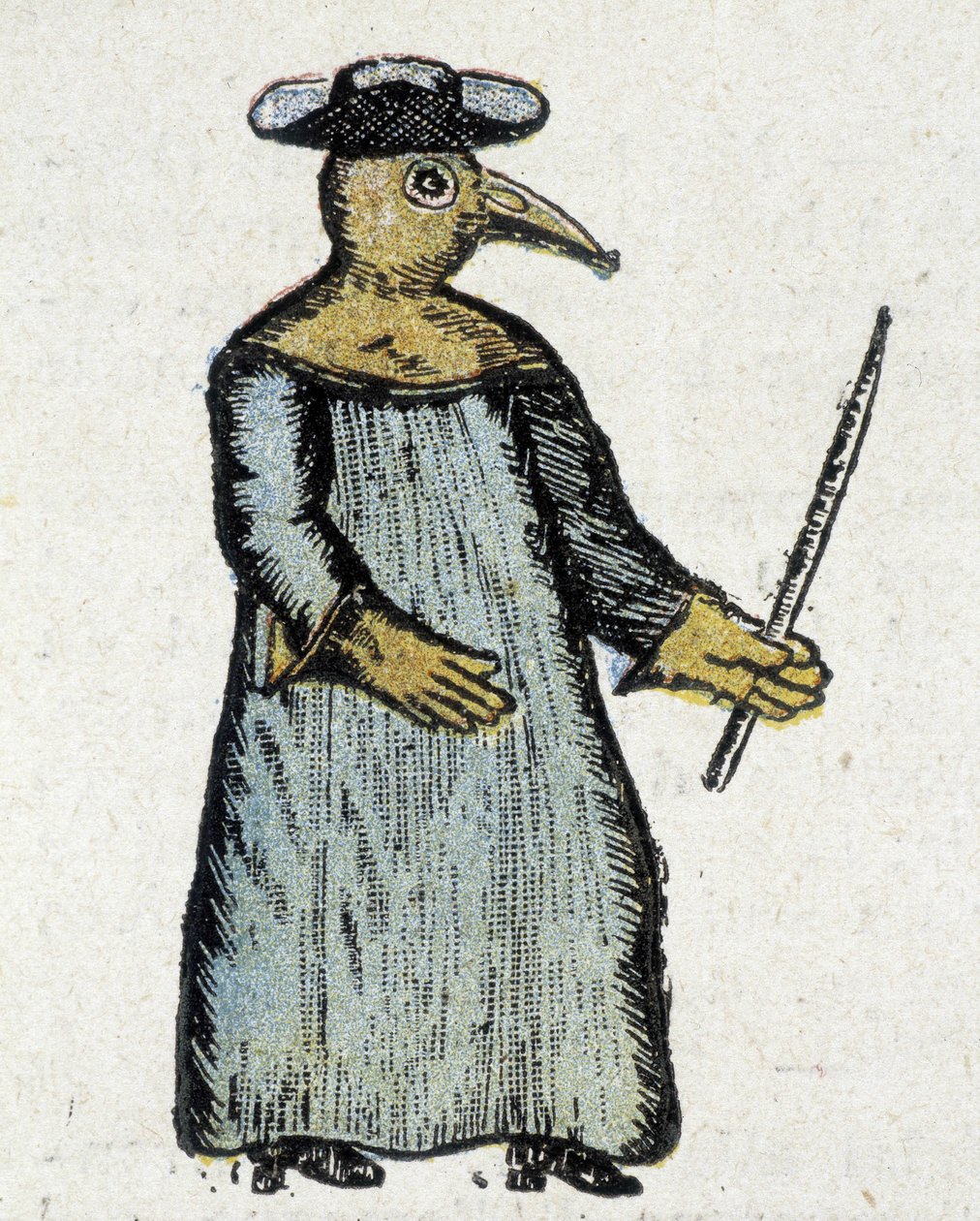 Vestido de médico em tempos de peste de Unknown artist