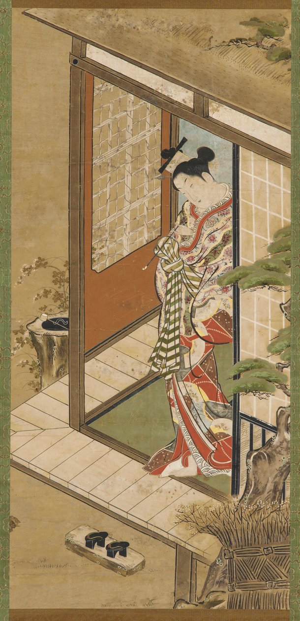 A <em>yujo</em> with a pipe de Unknown artist