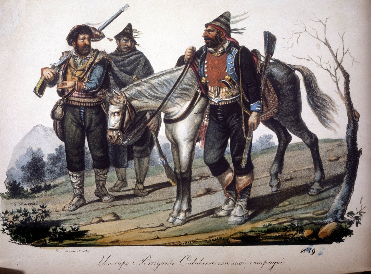 Um bando de assaltantes da Calábria (Itália). de Unknown artist