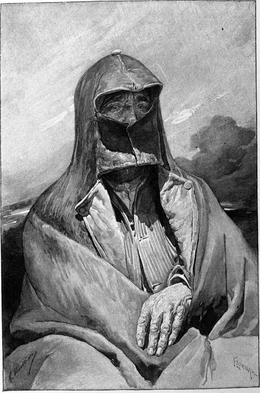 Um residente da cidade de Castrogiovanni (actual Enna) Gravura Siciliana do século XIX de Unknown artist