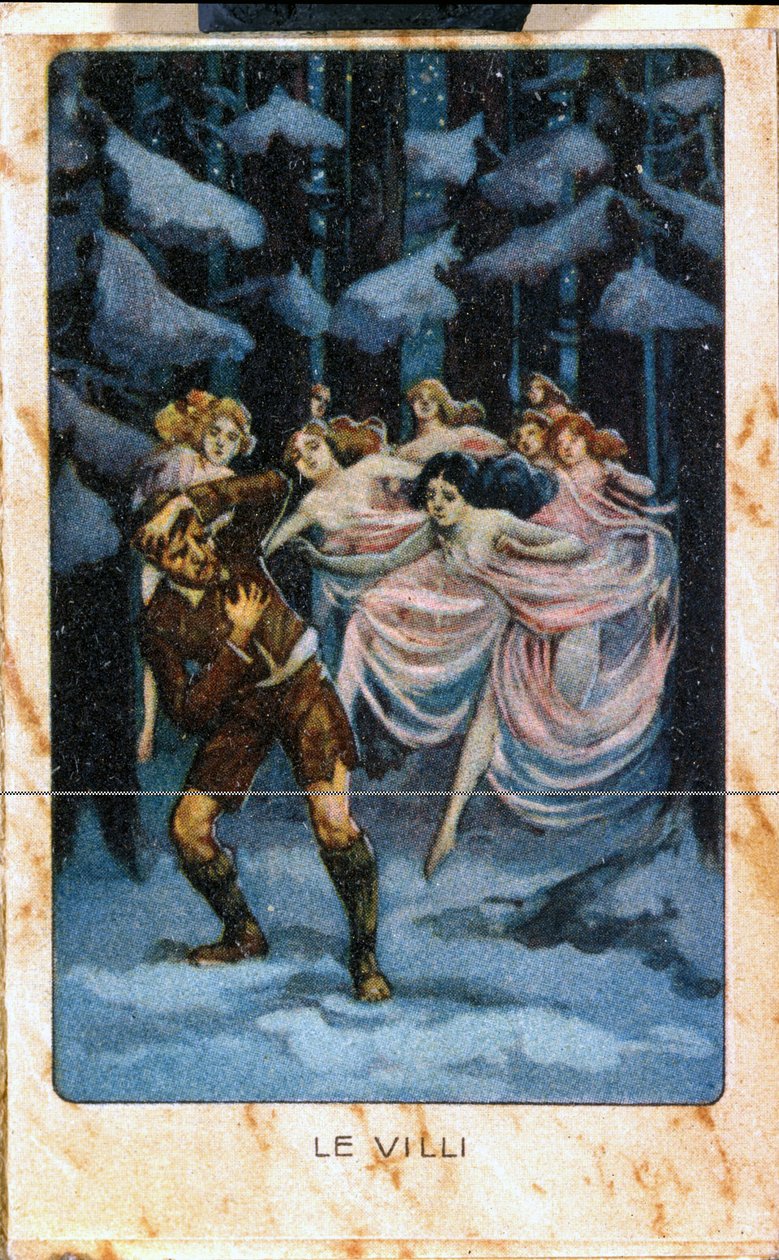Uma cena de "The Villi", a Ópera (1884) em dois atos de Canto e Piano de Giacomo Puccini (1858 - 1924). de Unknown artist