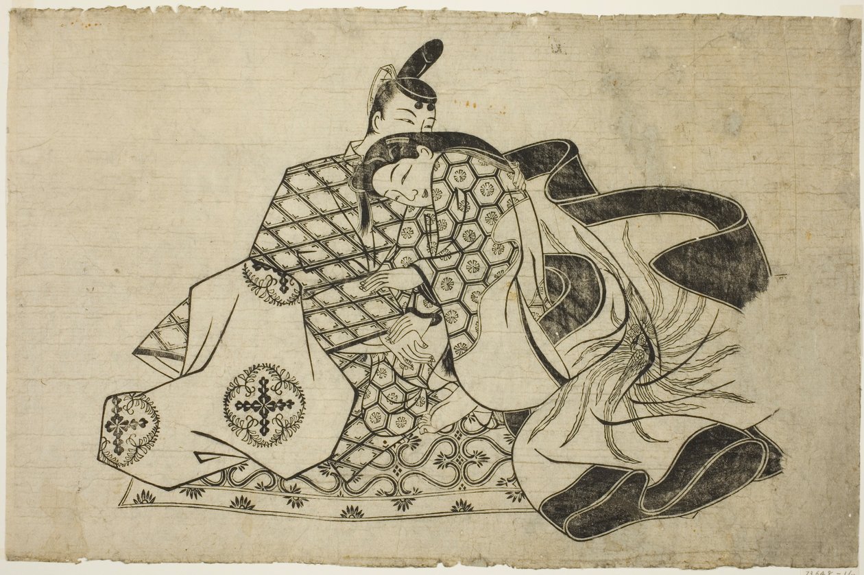 Uma folha de um álbum de shunga de Unknown artist