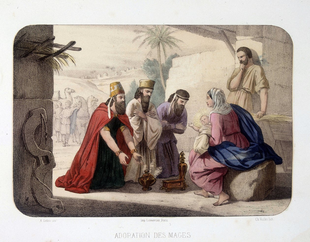 Adoração dos Magos (oferenda a Cristo, à Virgem Maria e a José) de Unknown artist