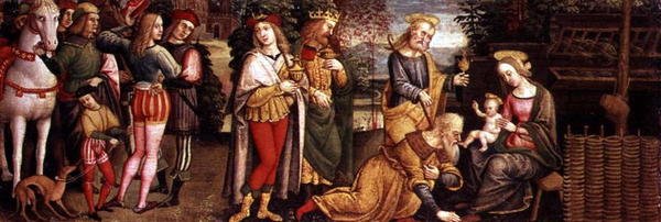 Adoração dos Reis Magos (óleo sobre painel) de Unknown artist