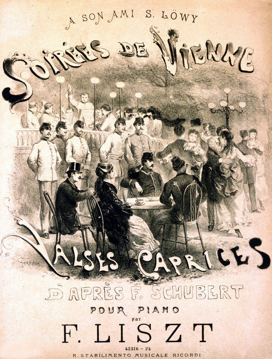 Cartaz das noites de Viena. Caprichos de valsas depois de F. Schubert. de Unknown artist
