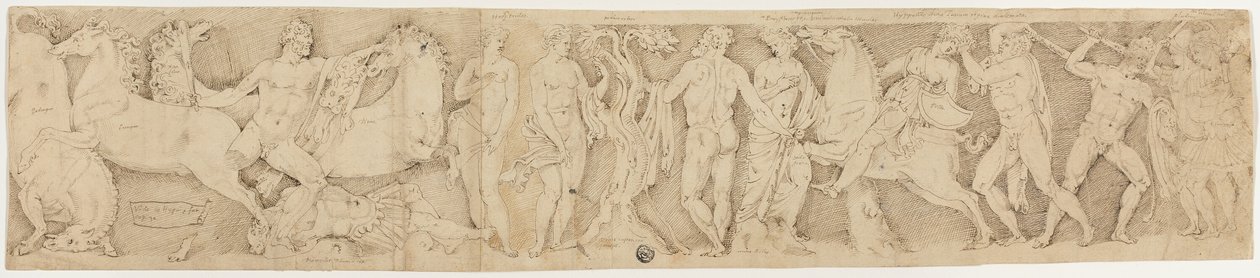 Depois da Antiguidade: Tampa de Sarcófago com os Trabalhos de Hércules de Unknown artist