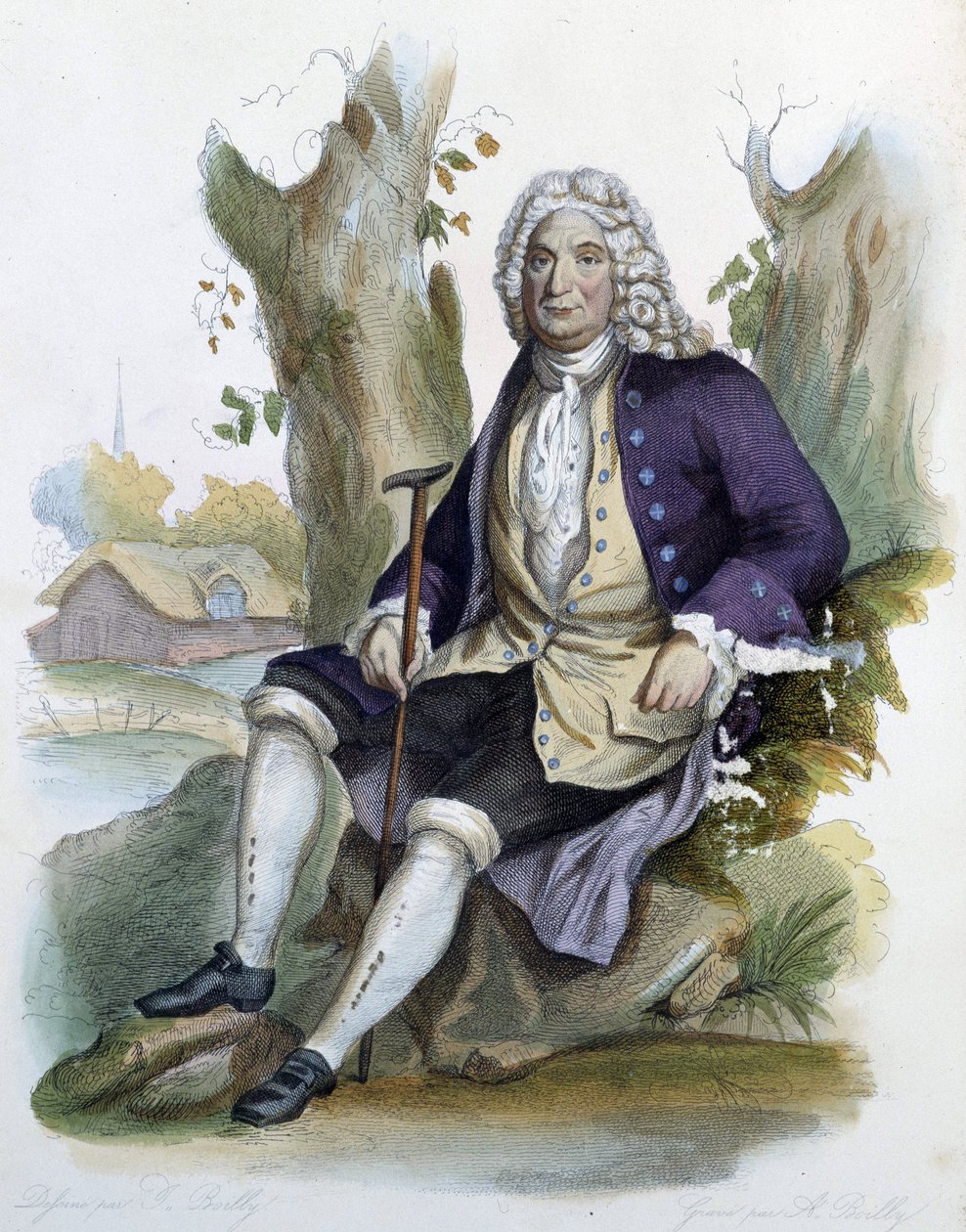 Alain Rene Lesage (Alain-Rene Le Sage) (1668-1747) - em Ed. Mennechet, "Le Plutarque francais de Unknown artist