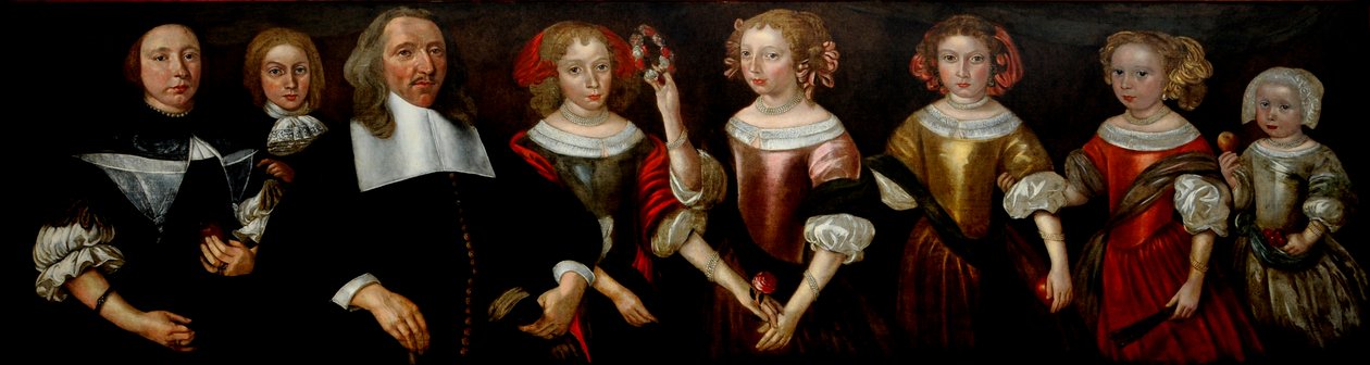 Alderman Crowle and His Family, c.1665 (óleo sobre painel) de Unknown artist