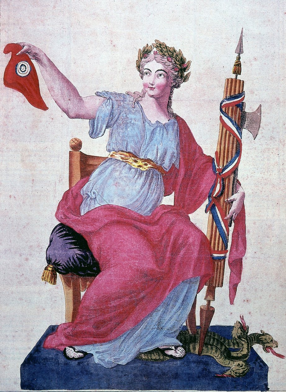 Alegoria da República e Liberdade para o boné frígio de Unknown artist