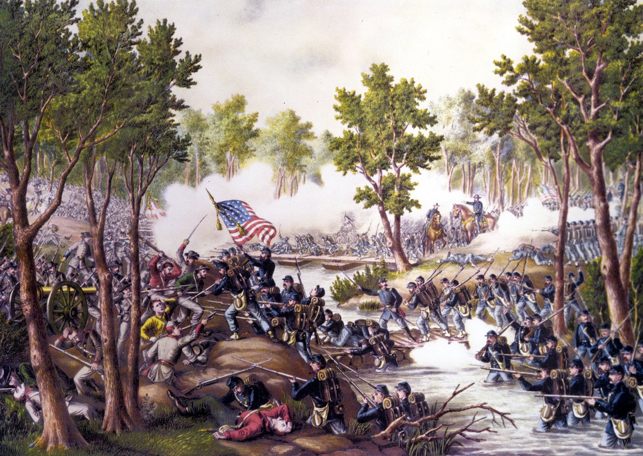 Guerra Civil Americana (1861 - 1865): Batalha de Spotsylvania Courthouse (Virginia) 08-21 de maio de Unknown artist