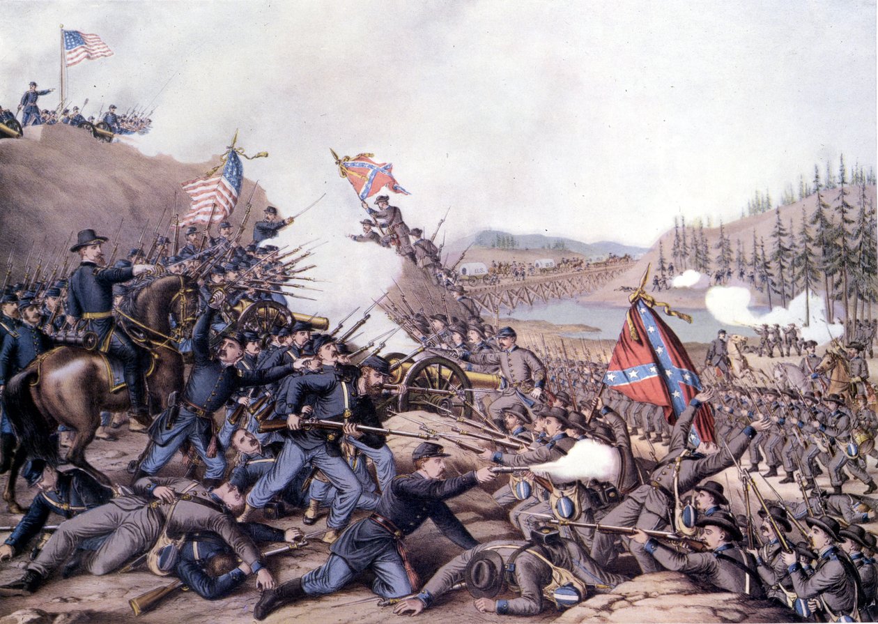 Guerra Civil Americana (1861 - 1865): Segunda Batalha de Franklin (Tennessee) 30 de novembro de Unknown artist