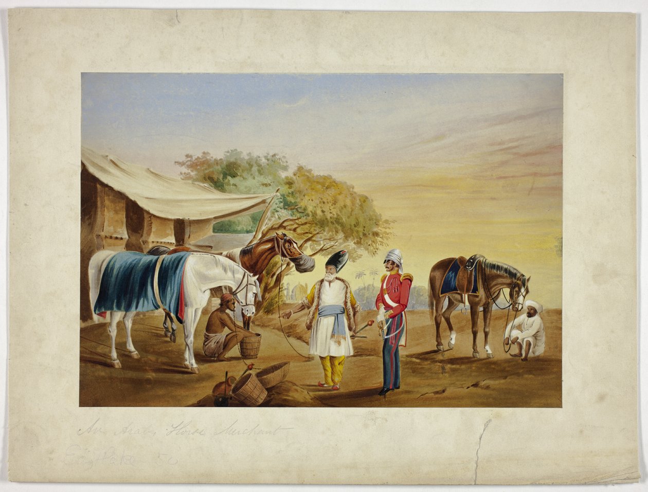 Um mercador de cavalos árabe de Unknown artist