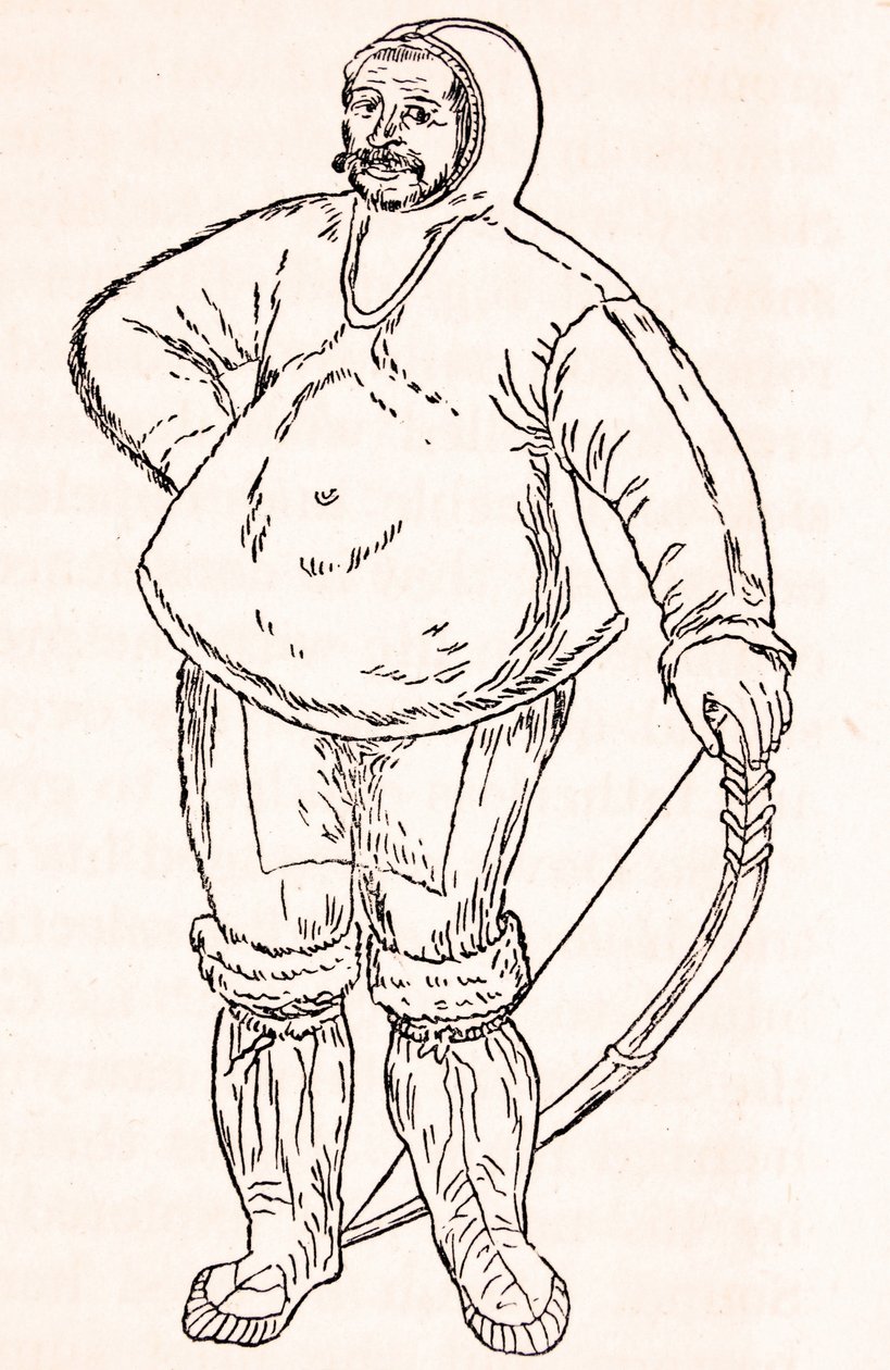 Um esquimó - a partir de um desenho a aguarela de John White de Unknown artist