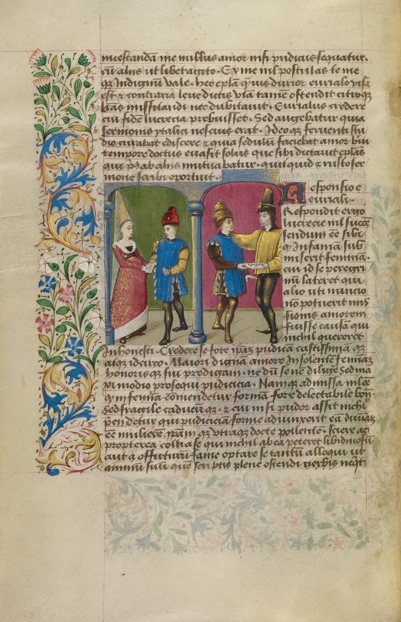Troca de cartas entre Euríalo e Lucrécia de Unknown artist