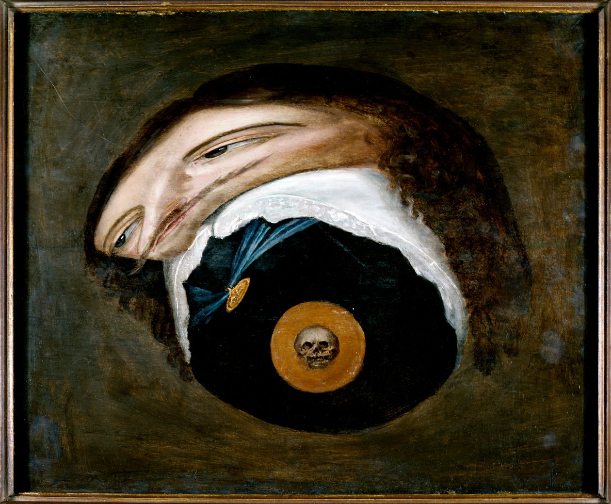 Retrato anamórfico de Charles I (óleo sobre painel) de Unknown artist